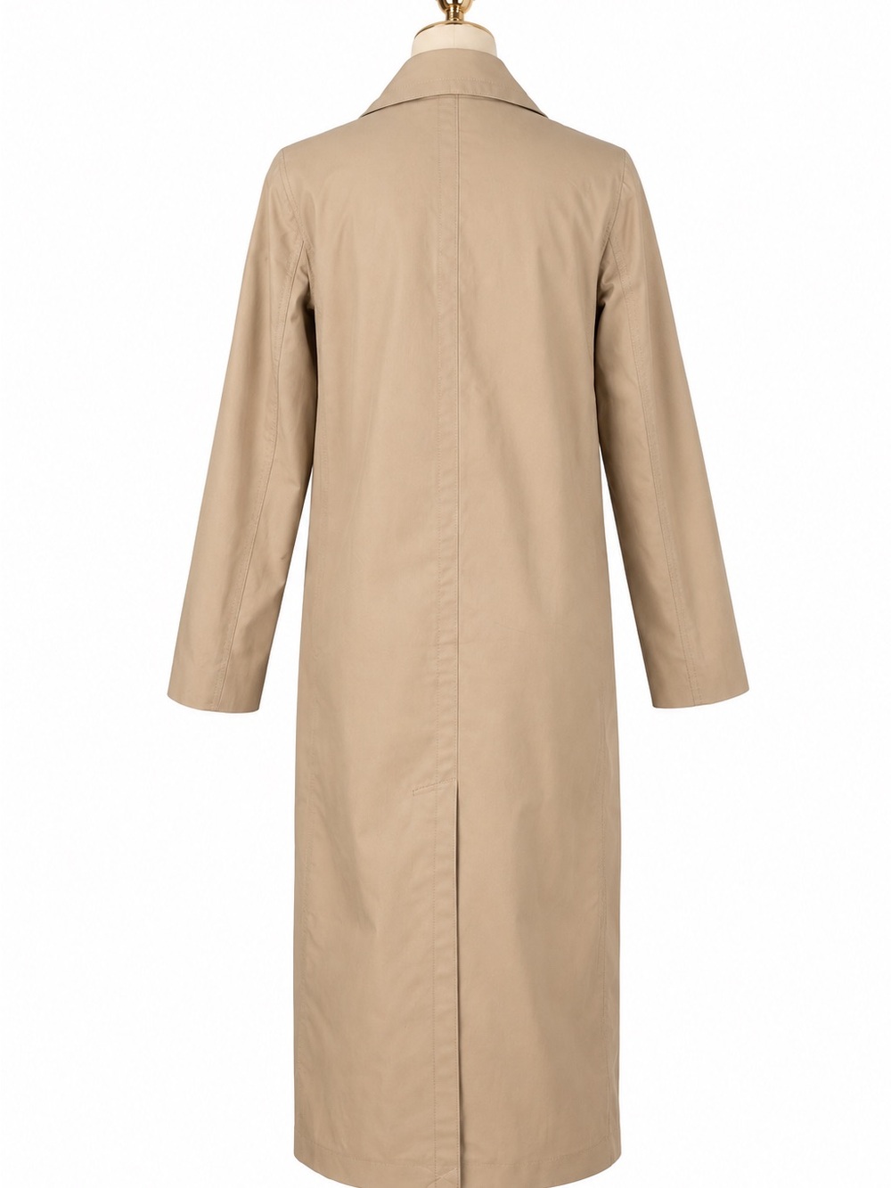 NWT Club Monaco Long Double-Breasted Trench Coat XS | BeigeClassic Luxury Coat - Picture 4 of 8